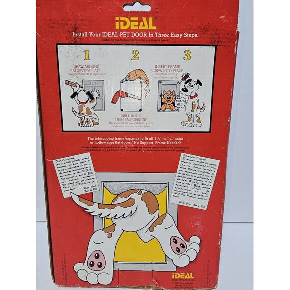 The IDEAL Pet Door Small 5"x 8" Flap Size Doggie Cats NEW in BOX dog cat - Picture 3 of 7